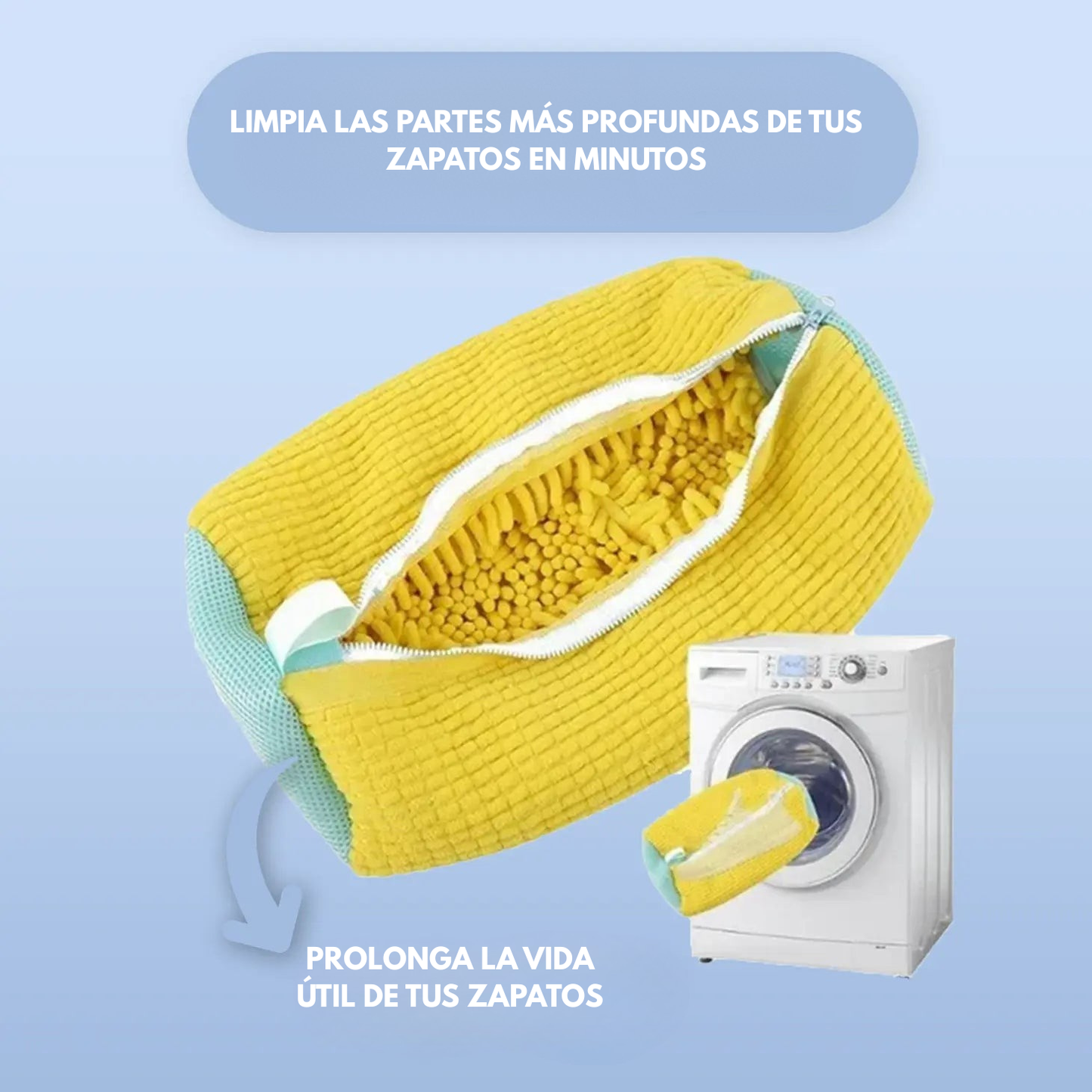 Bolsas protectoras para zapatos-Lava tus zapatillas en la lavadora sin estropearlas