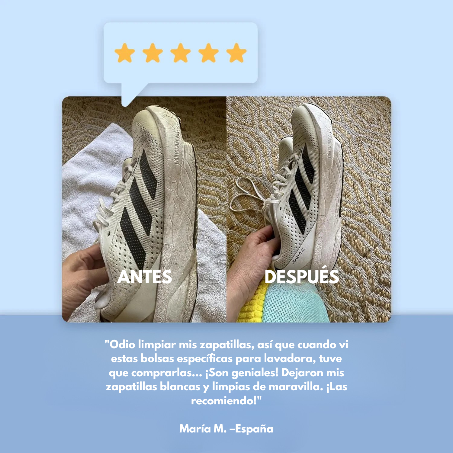 Bolsas protectoras para zapatos-Lava tus zapatillas en la lavadora sin estropearlas