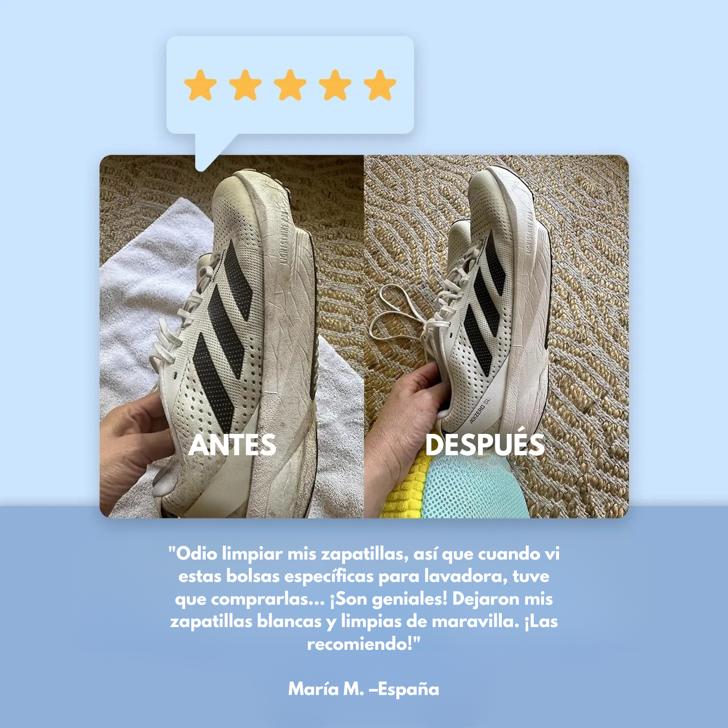 Bolsas protectoras para zapatos-Lava tus zapatillas en la lavadora sin estropearlas